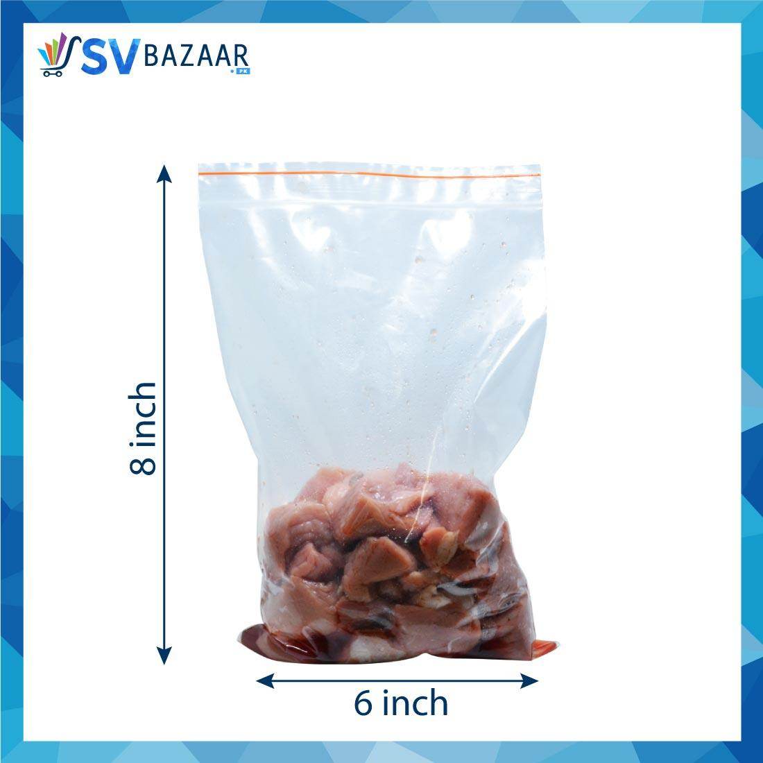 Zip Lock Bags - 6 x 8- 250gm - SV Bazaar
