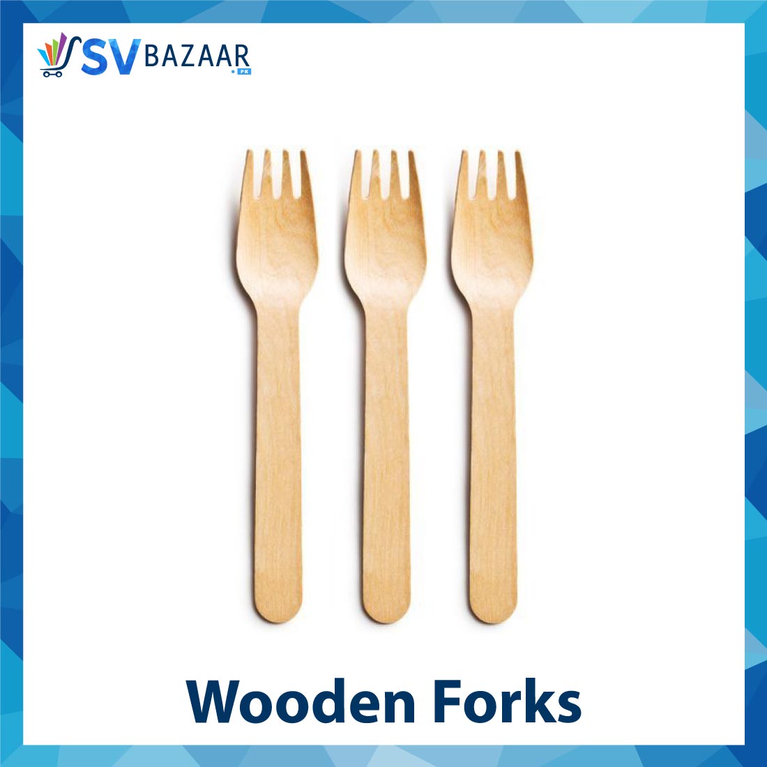 Disposable Fancy Wood Forks - Pack of 25