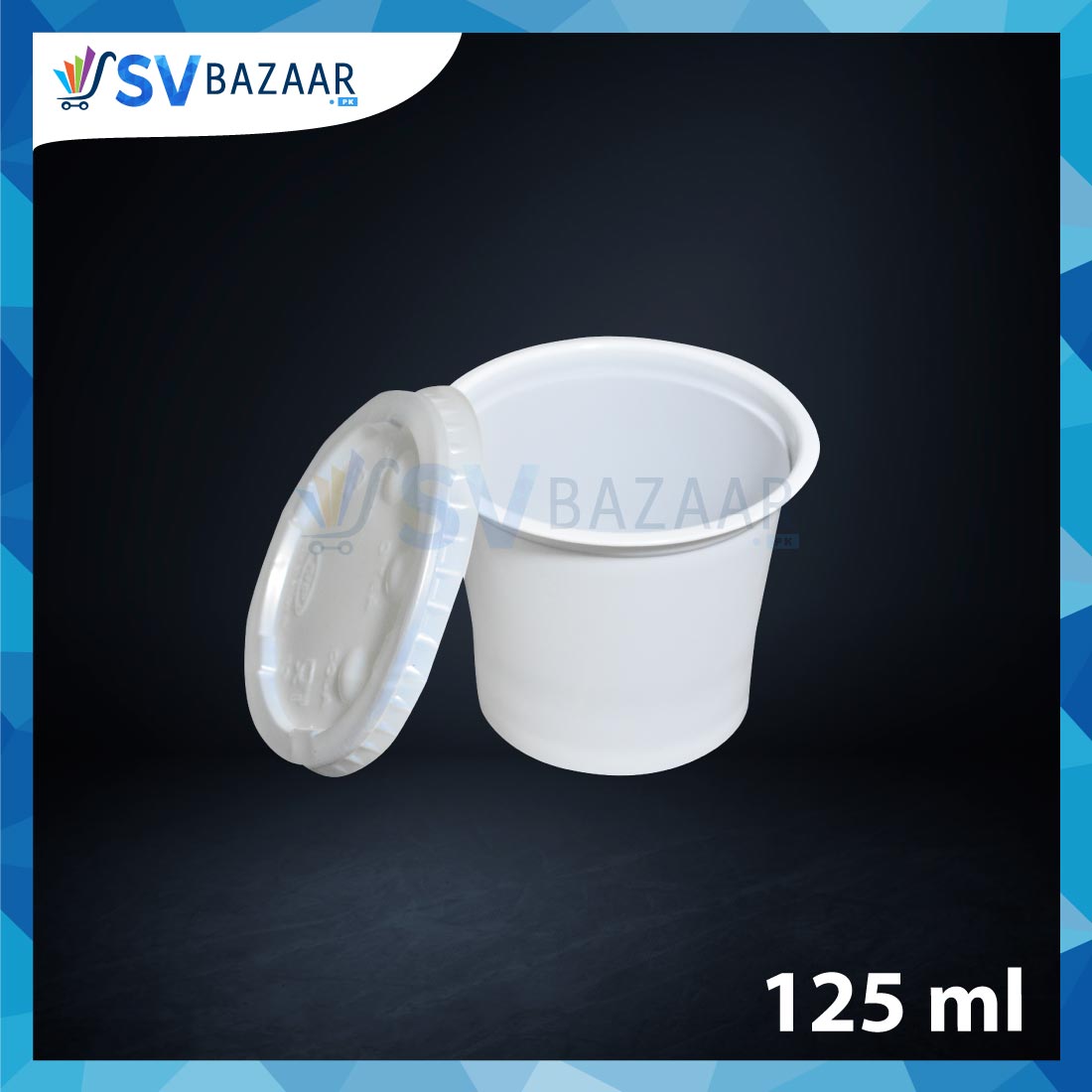 Plastic Round Bowl - 125 ML Pack of 50