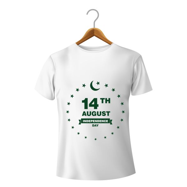 White Freedom Printed T-Shirt For Men (14th August Edition)