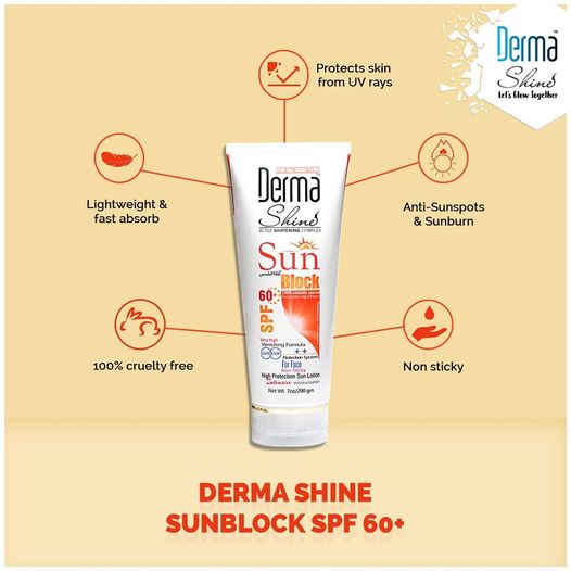 Derma Shine Sun Block SPF 50+ Tube 200g