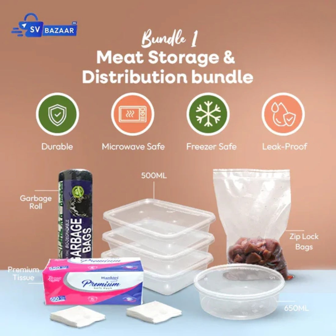 Meat Storage & Distribution Bundle - Complete Kitchen Packing Set