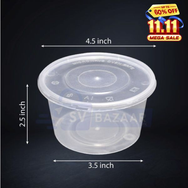 Plastic Round Bowl - 500 ML (R-16)