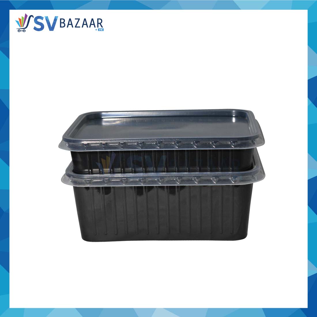 Black Rectangular Container (500ml) TZ - Pack of 50