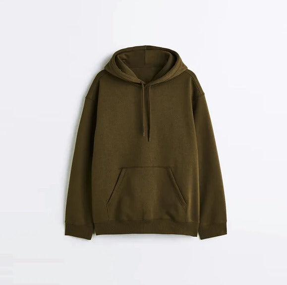 Winter Plain Pullover Korean Style Hoodie (Unisex) Green