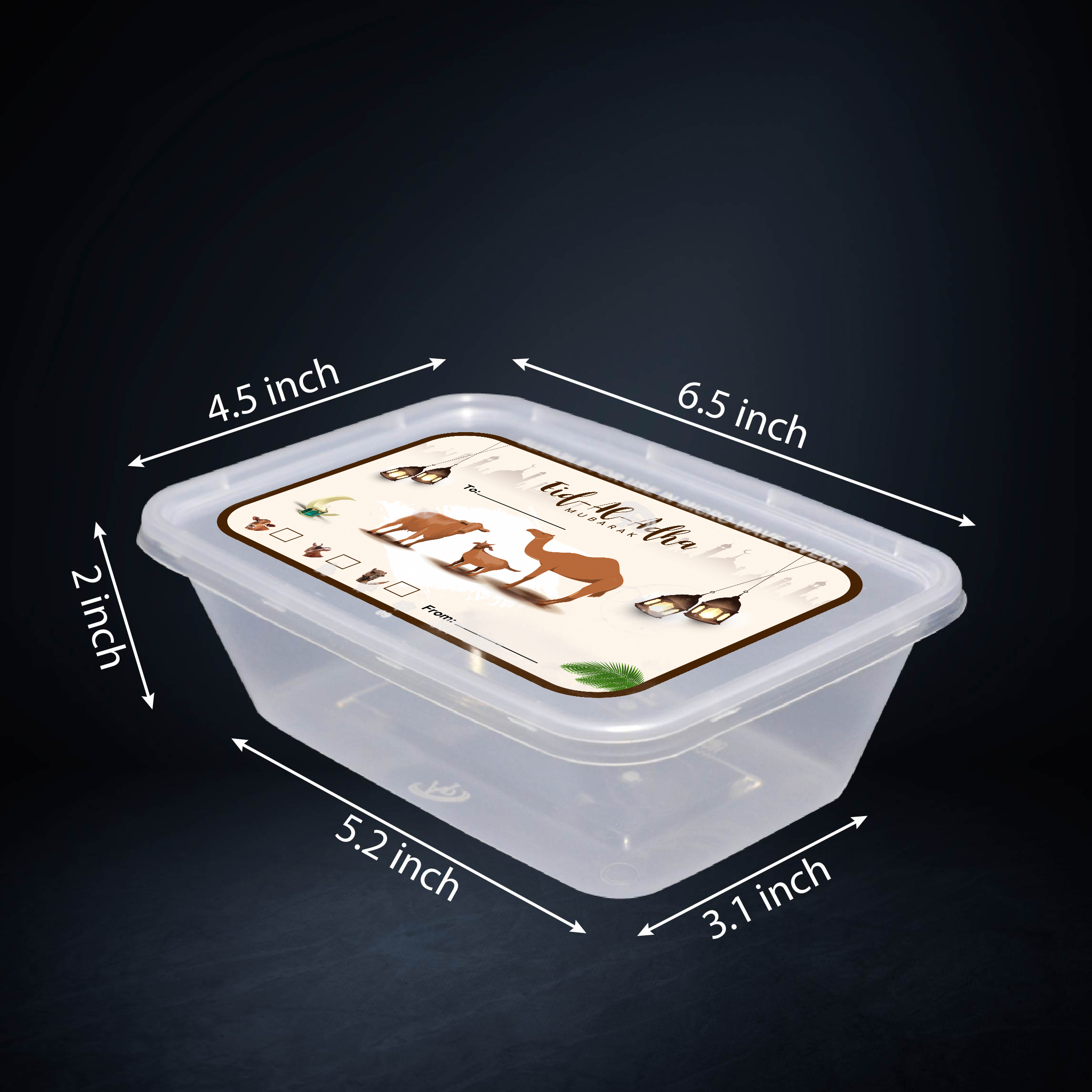 750 ML Disposable Food Storage Containers