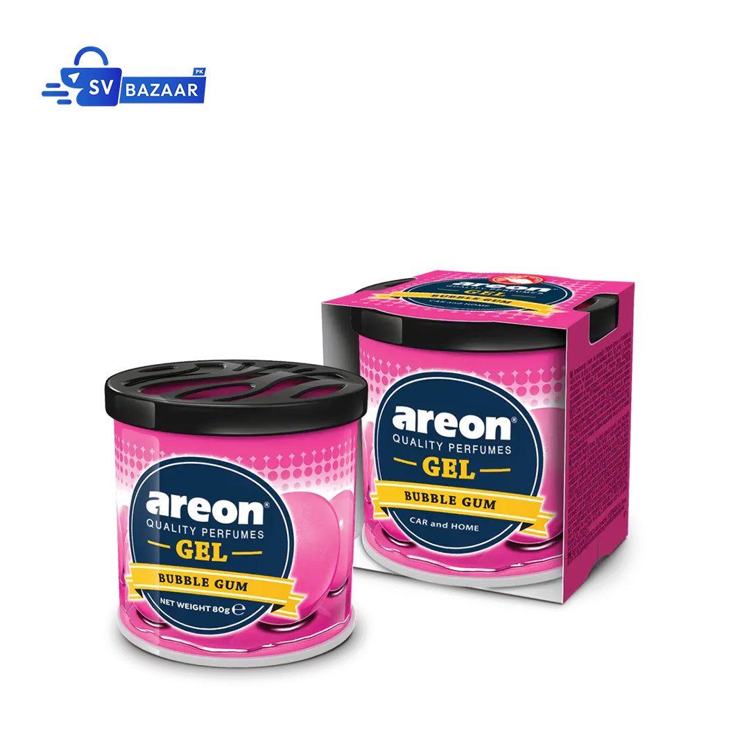 Car Air Freshener - Areon Bubble Gum Gel Car Perfume Long Lasting Interior Fragrance