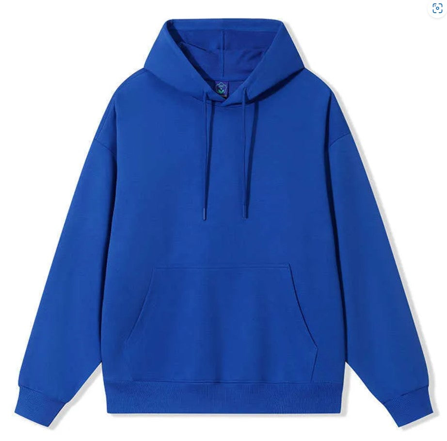 Winter Plain Pullover Korean Style Hoodie (Unisex) Royal Blue