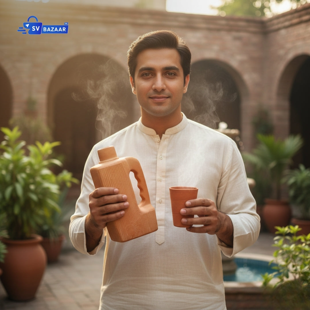 Vintage Clay Water Bottle