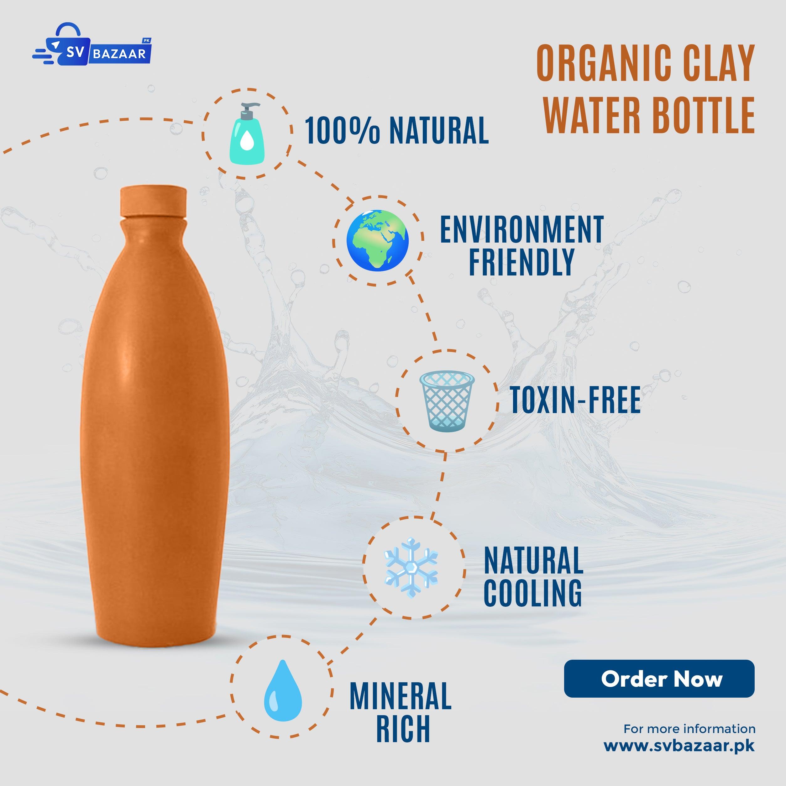 Desi Clay Water bottle 1000ml - SV Bazaar