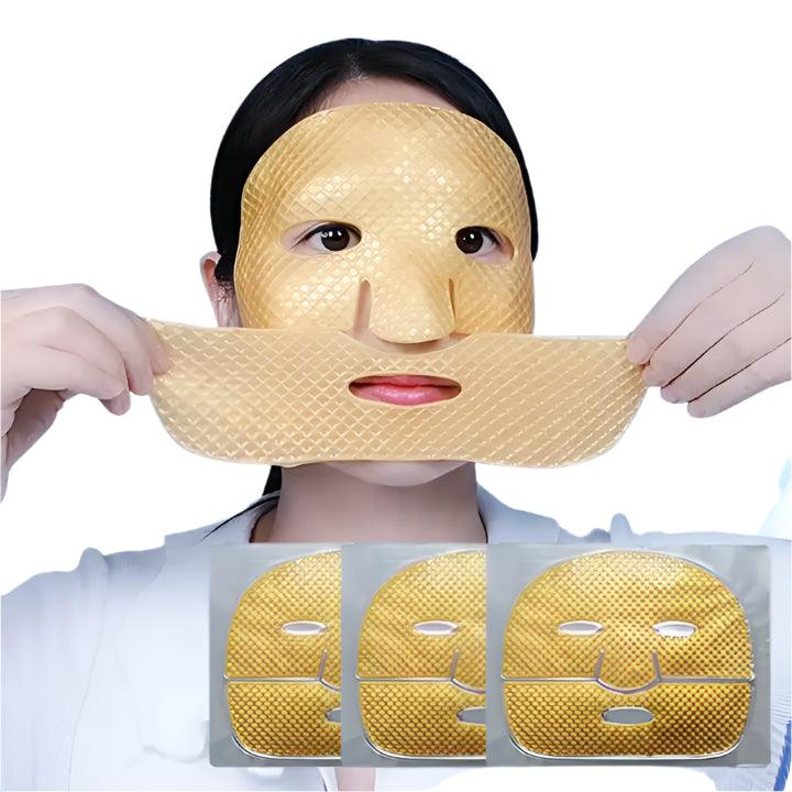 Gold Anti-Wrinkle Face Mask Two Parts Separate Design Moisturizing Collagen Facial Mask