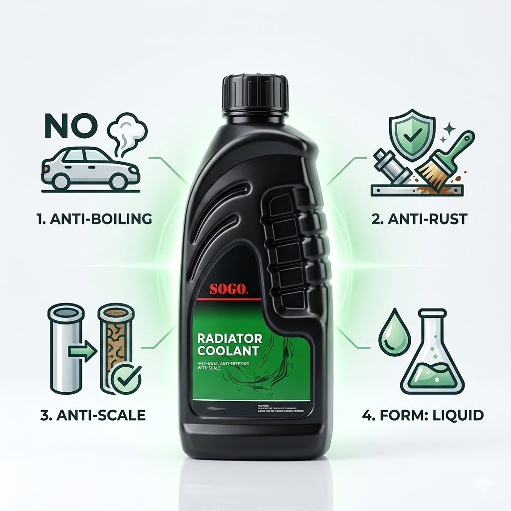 Radiator Coolant 1L SOGO SG-126G Green - Long Life Car Engine Cooling Fluid