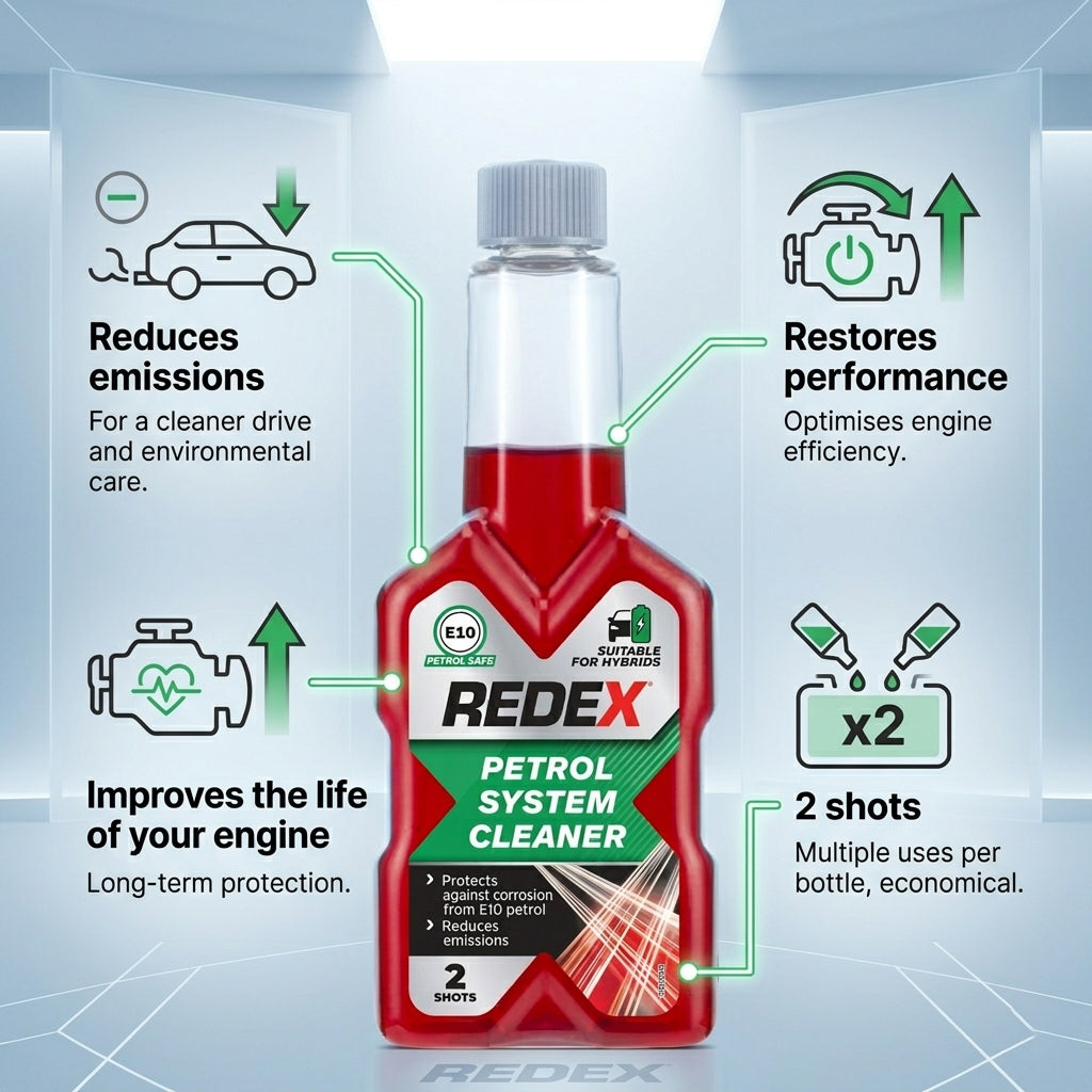 Redex Petrol System Cleaner – Fuel Injector & Engine Cleaning Additive (2 Shots)