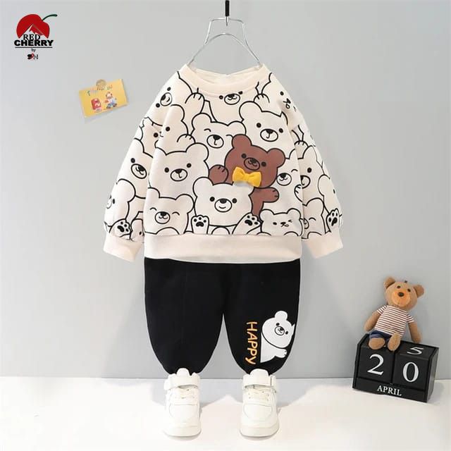 Kids Bear Printed Winter Track Suit