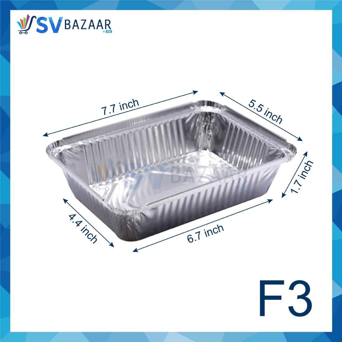 Aluminum Foil Containers F3 With Lids