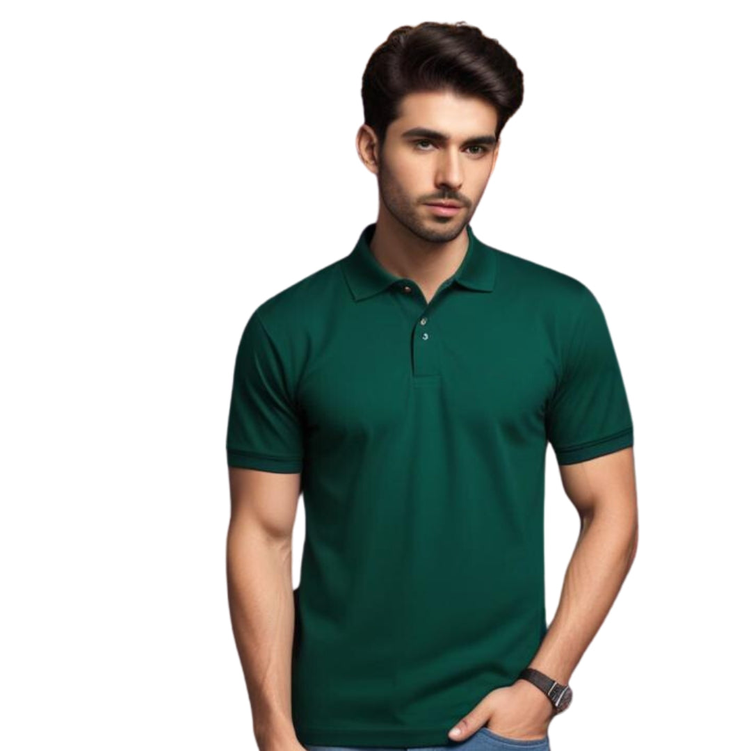 Army Green Basic Polo Shirt