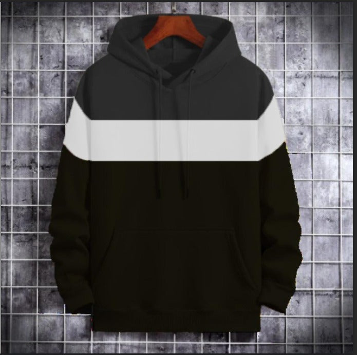 Winter Panel Multi-Color Pullover Hoodie (Unisex) Black