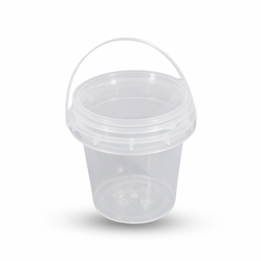 Round Plastic Bucket Sealed with Handle 250gm