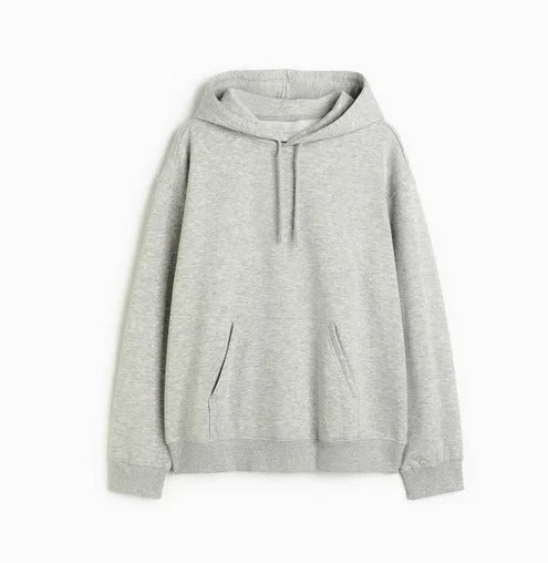 Winter Plain Pullover Korean Style Hoodie (Unisex) White