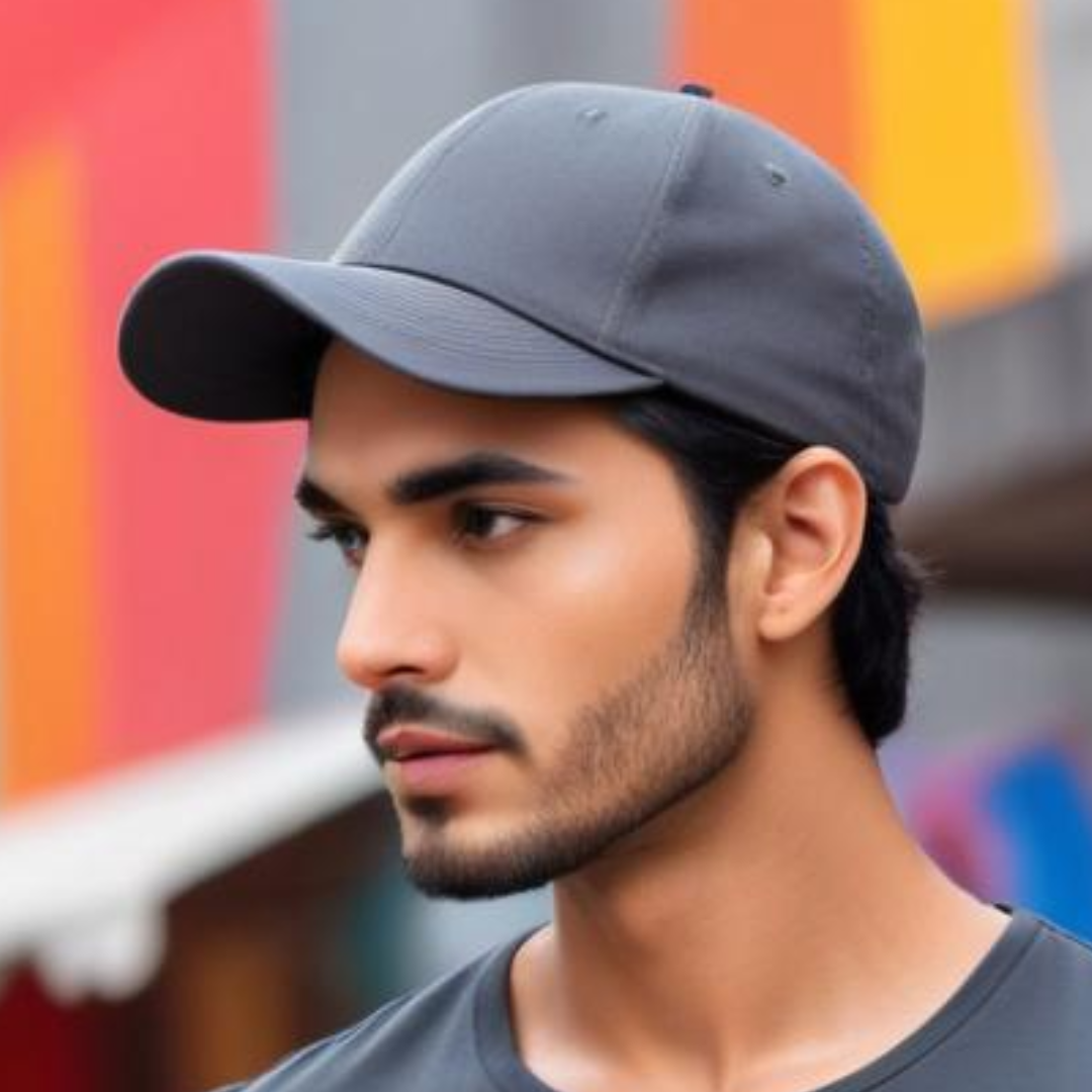 Charcoal Cotton Men's Cap