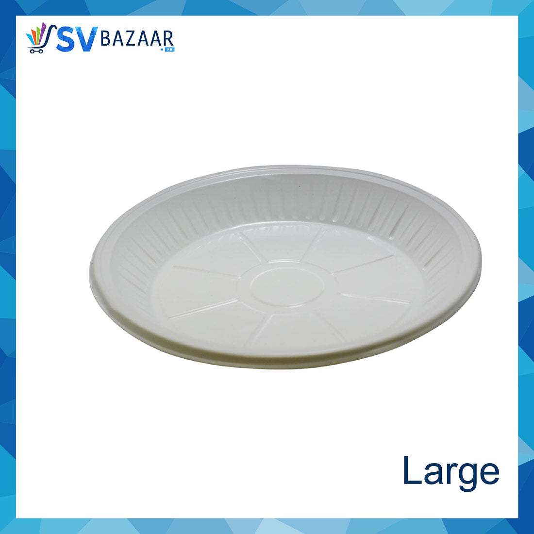 Disposable Plastic Plates Large - Pack of 50