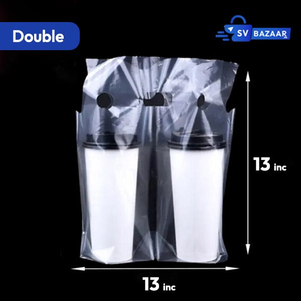 Take Away Plastic bags - Double Glass