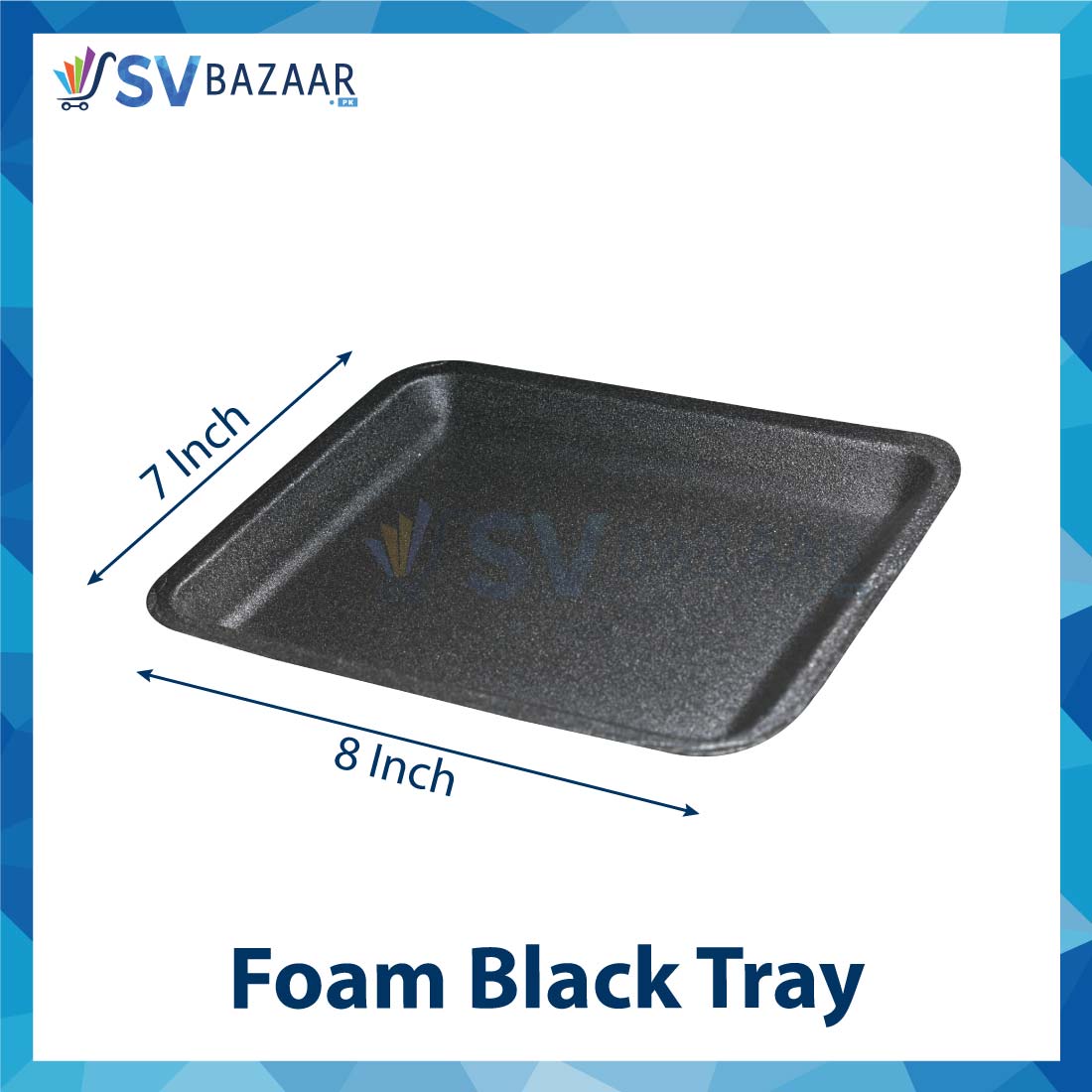 Black Foam Meat Tray (Imported) - Pack of 50