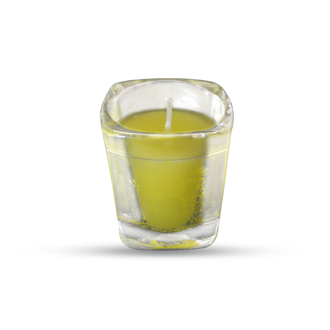 Glass Candle Yellow