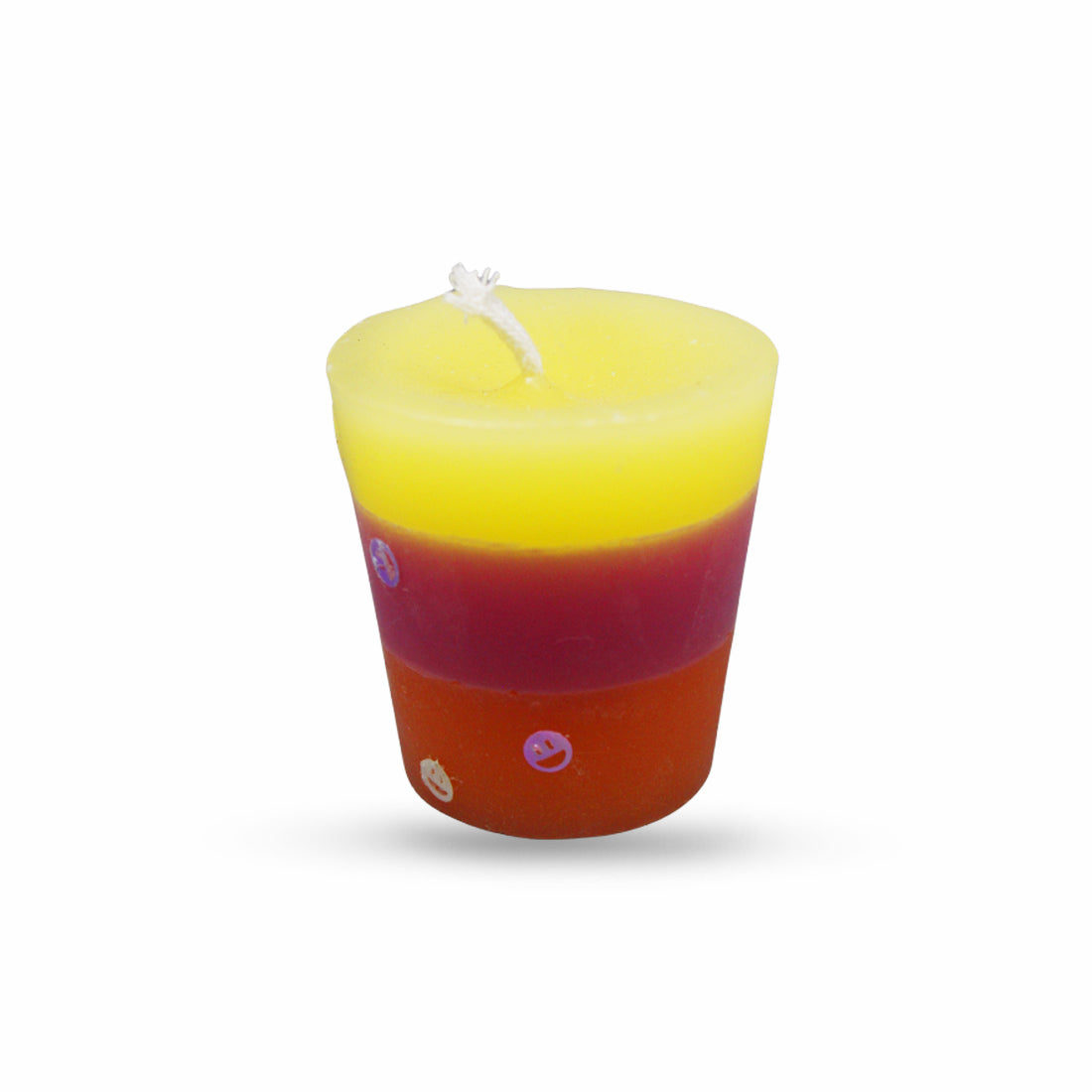 Glass shaped candle