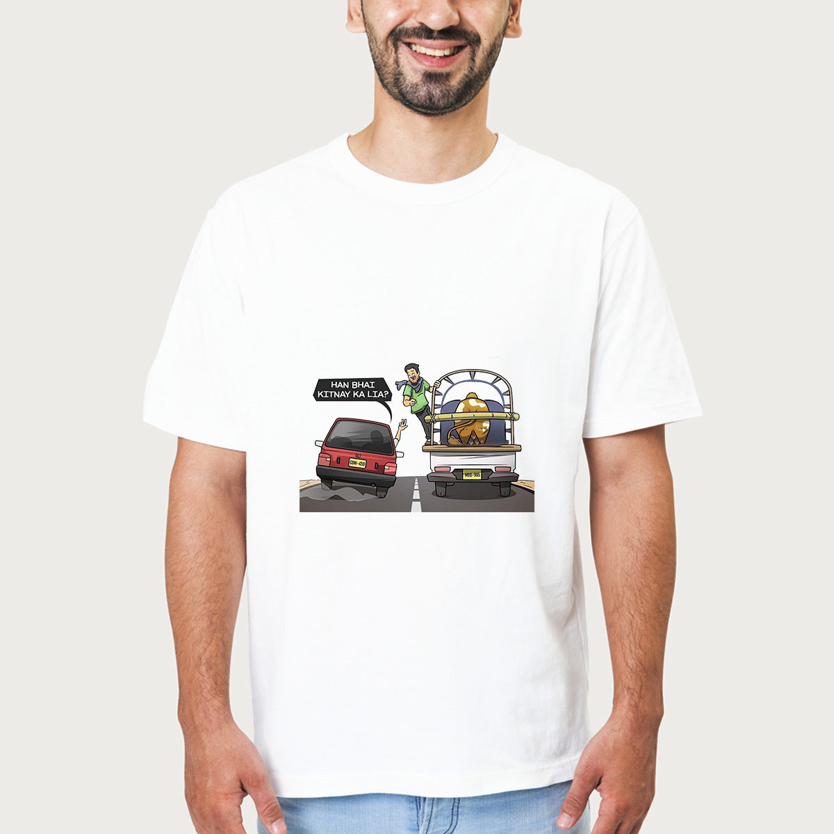 Haan Bhai Kitne ka Lia Men Graphic T-Shirt