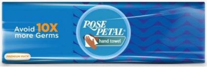 Rose Petal Hand Towel - White