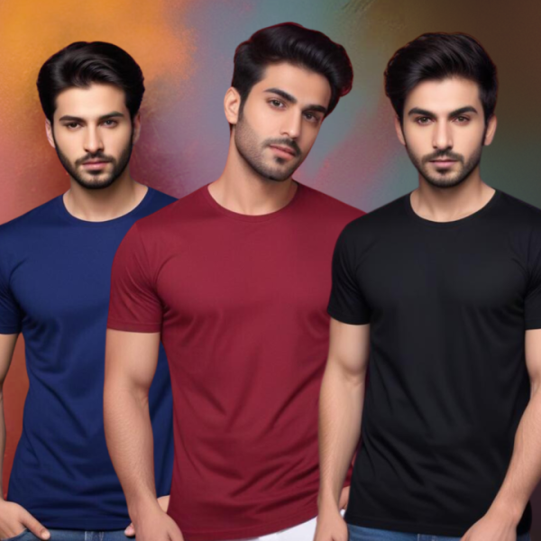 Round Neck Basic Tees For Men