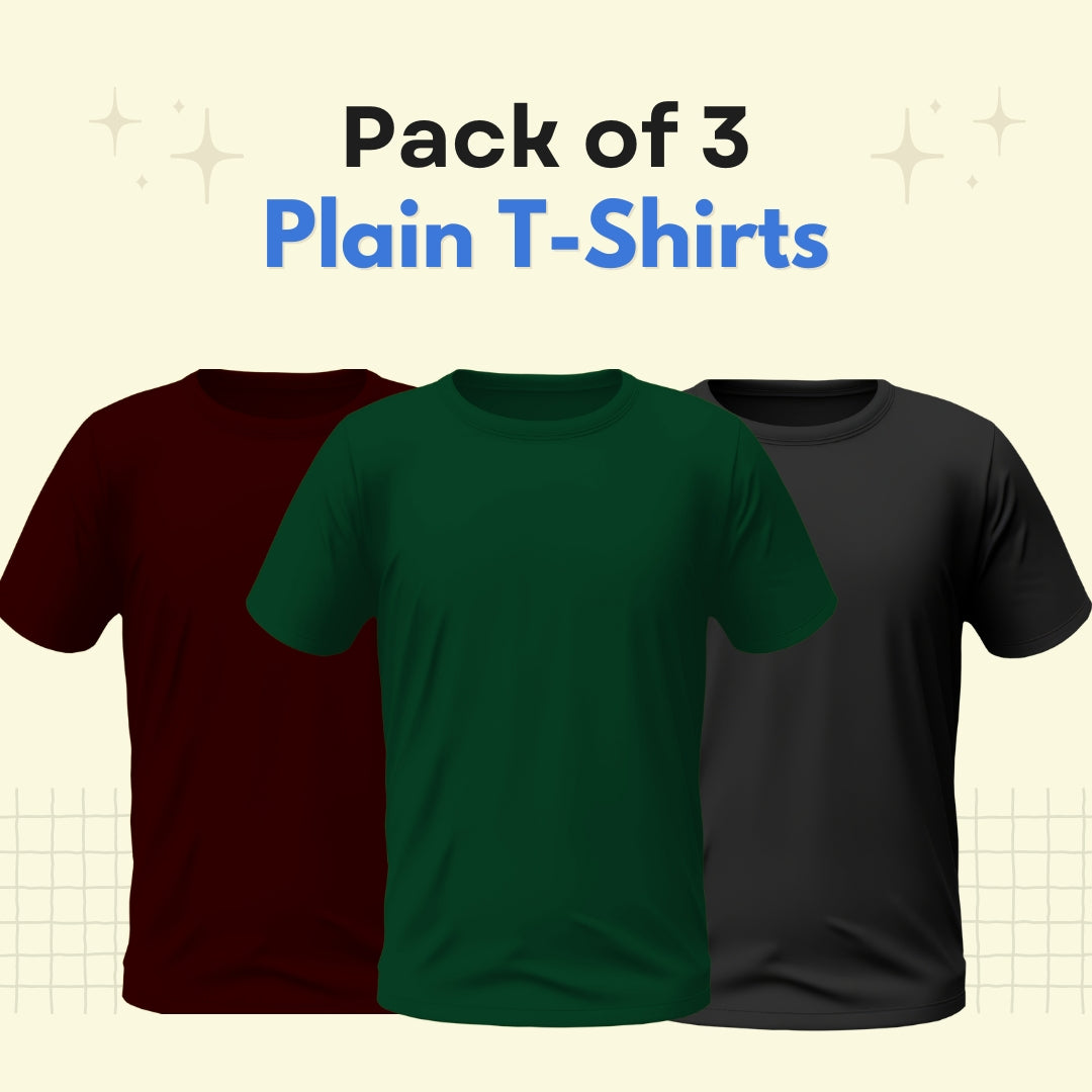 Pack of 3 Basic Tee for Men - Pack G