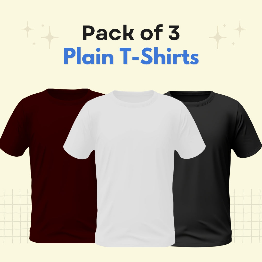 Pack of 3 Basic Tee for Men - Pack E