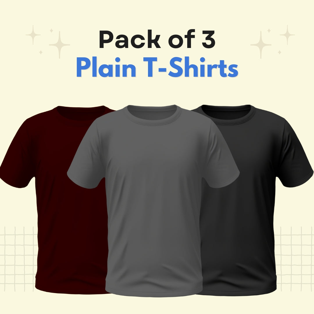 Pack of 3 Basic Tee for Men - Pack A