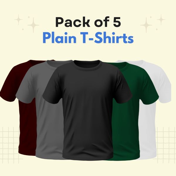 Pack of 5 Basic Tee for Men - Pack I