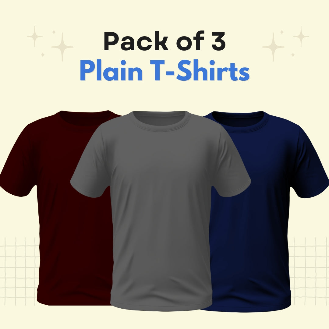 Pack of 3 Basic Tee for Men - Pack D