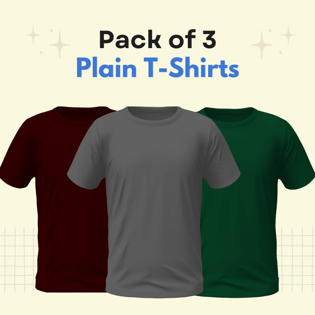 Pack of 3 Basic Tee for Men - Pack K