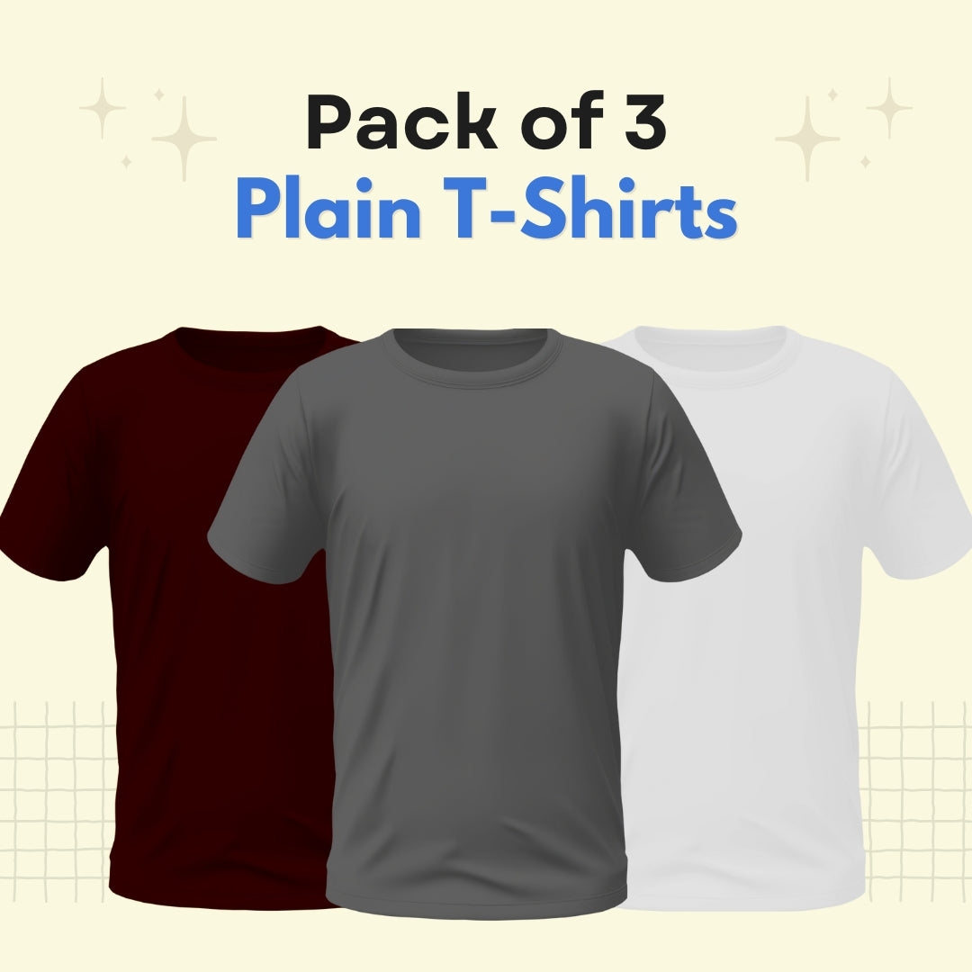 Pack of 3 Basic Tee for Men - Pack B