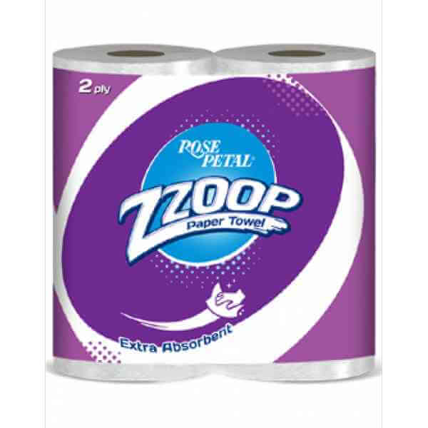 ZOOP KITCHEN TOWEL ROSE PETAL (twin pack)