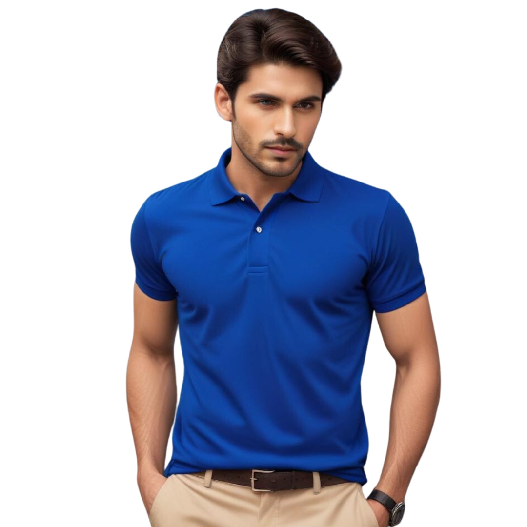 Royal Blue Basic Polo Shirt