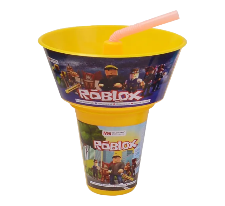 2 in 1 Snack Tub with Straw Glass - Roblox