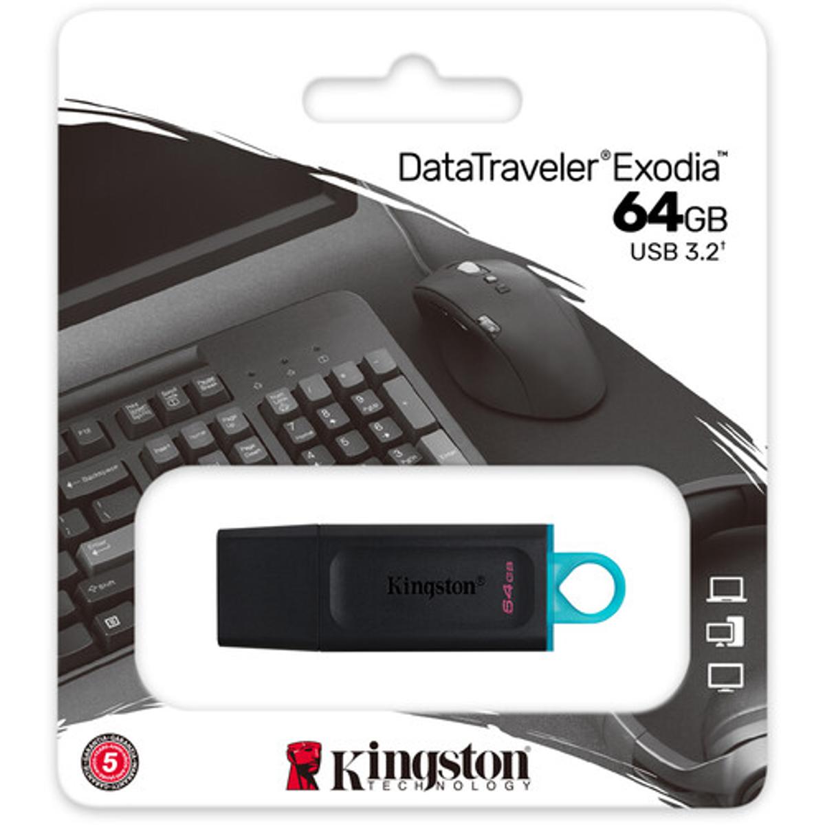 Kingston 64GB DataTraveler Exodia Flash Drive DTX