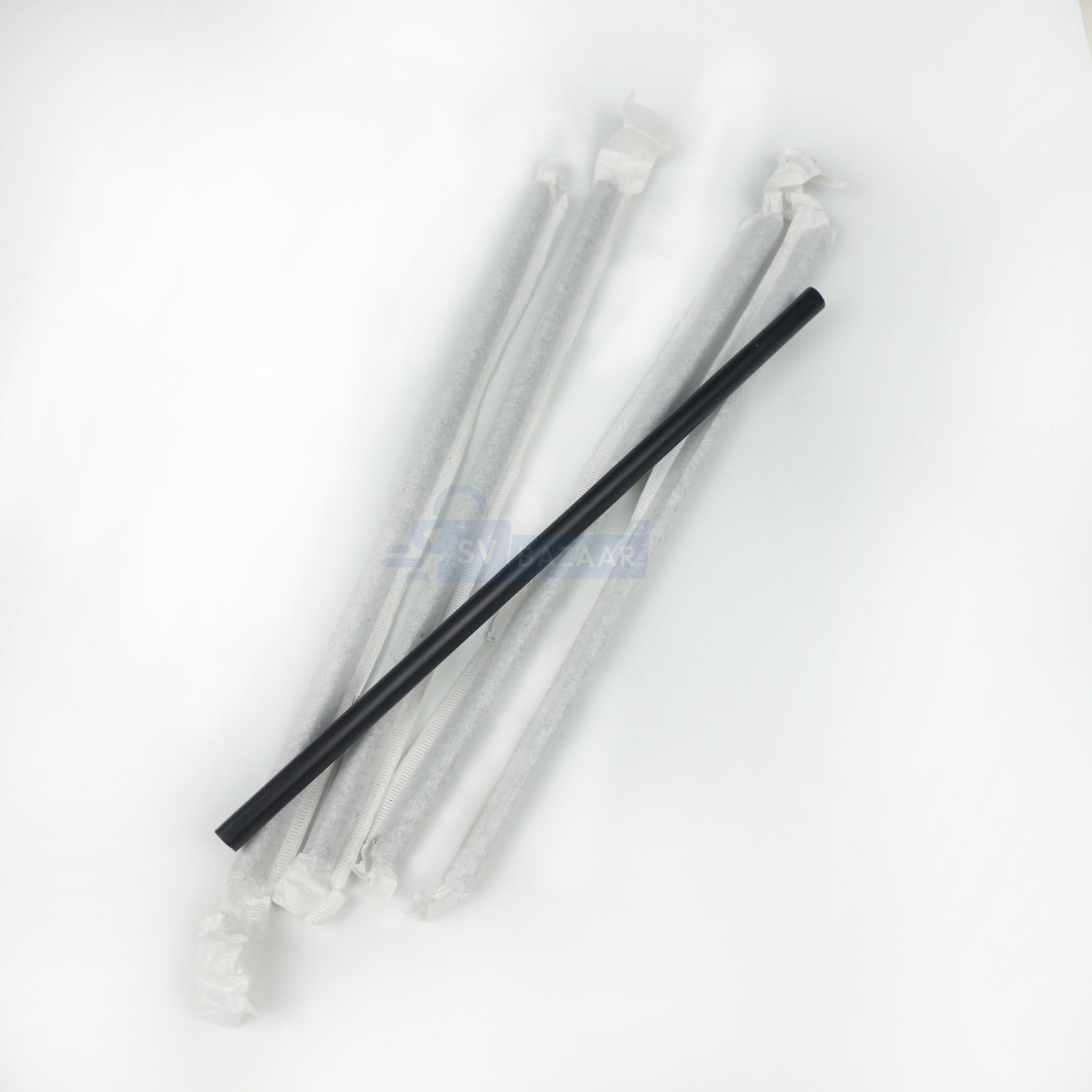 High Quality Paper wrap black Straw (8mm)