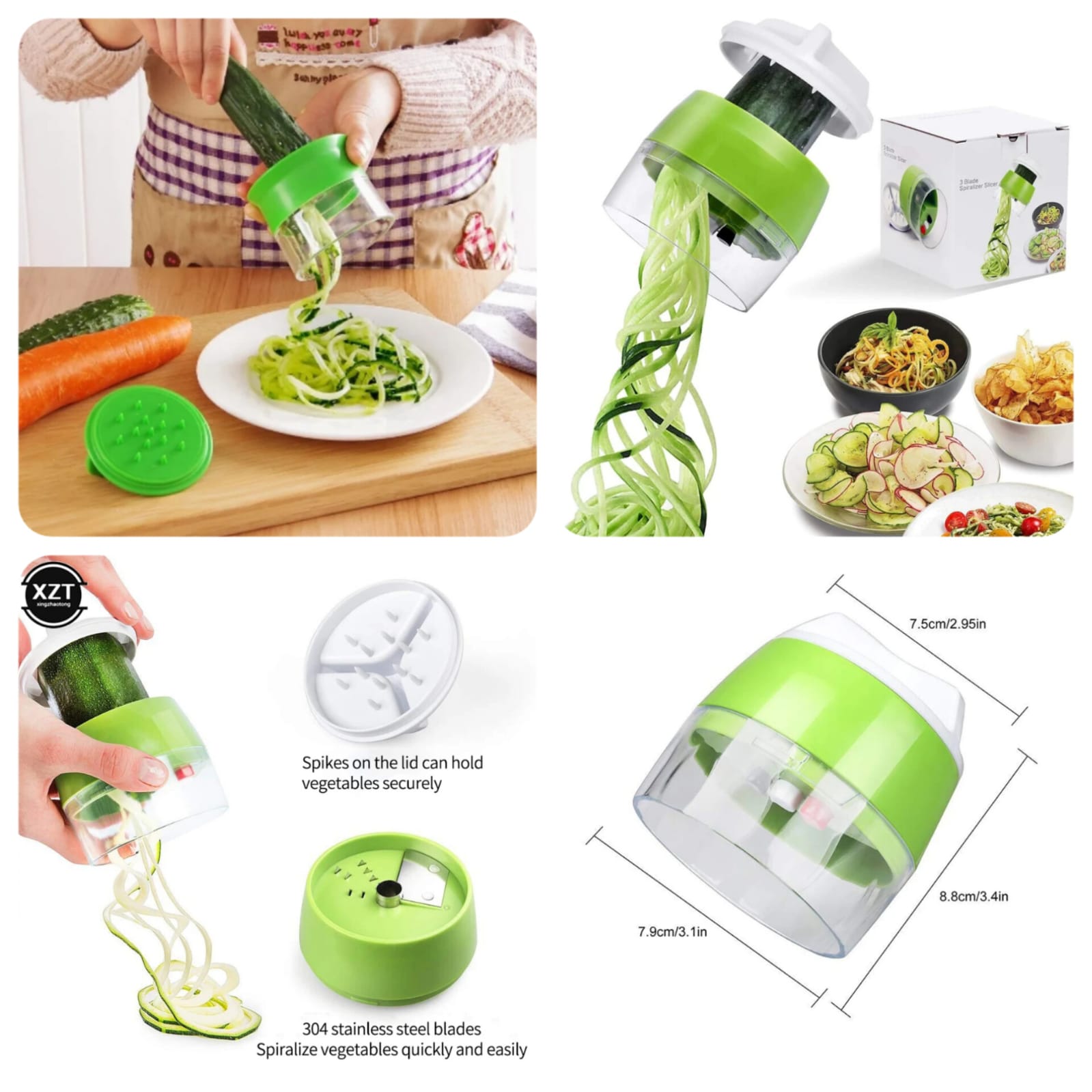 4 in1 Vegetable Spiral Cutter (Box Packing)