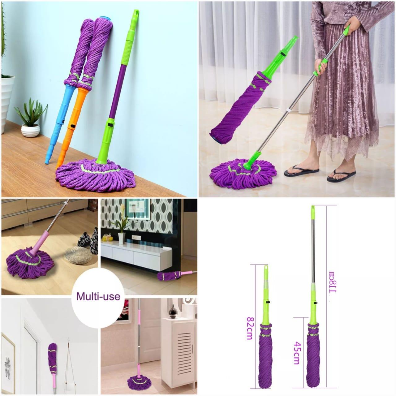 Foldable Telescopic Twister Mop (Random Colours)