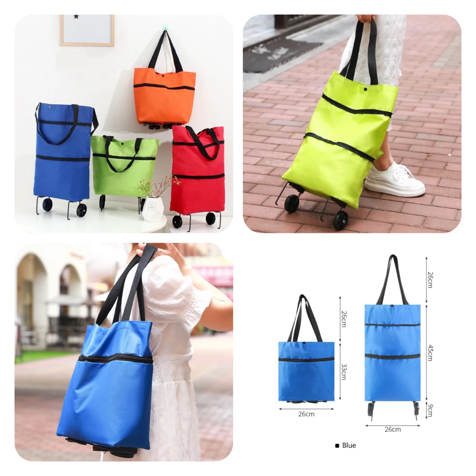 Expandable Trolly Bag (Random Colours)