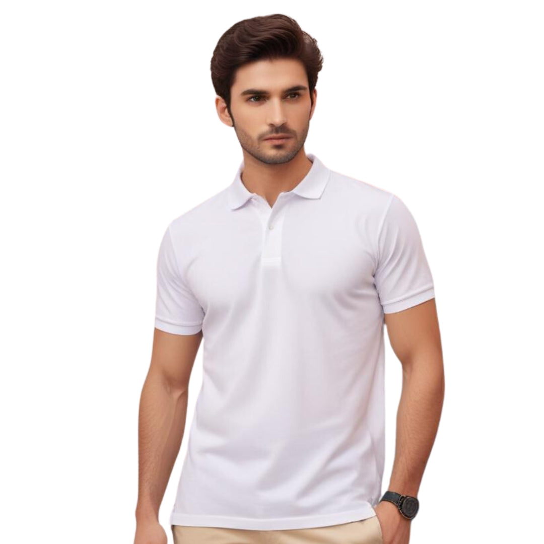 White Basic Polo Shirt