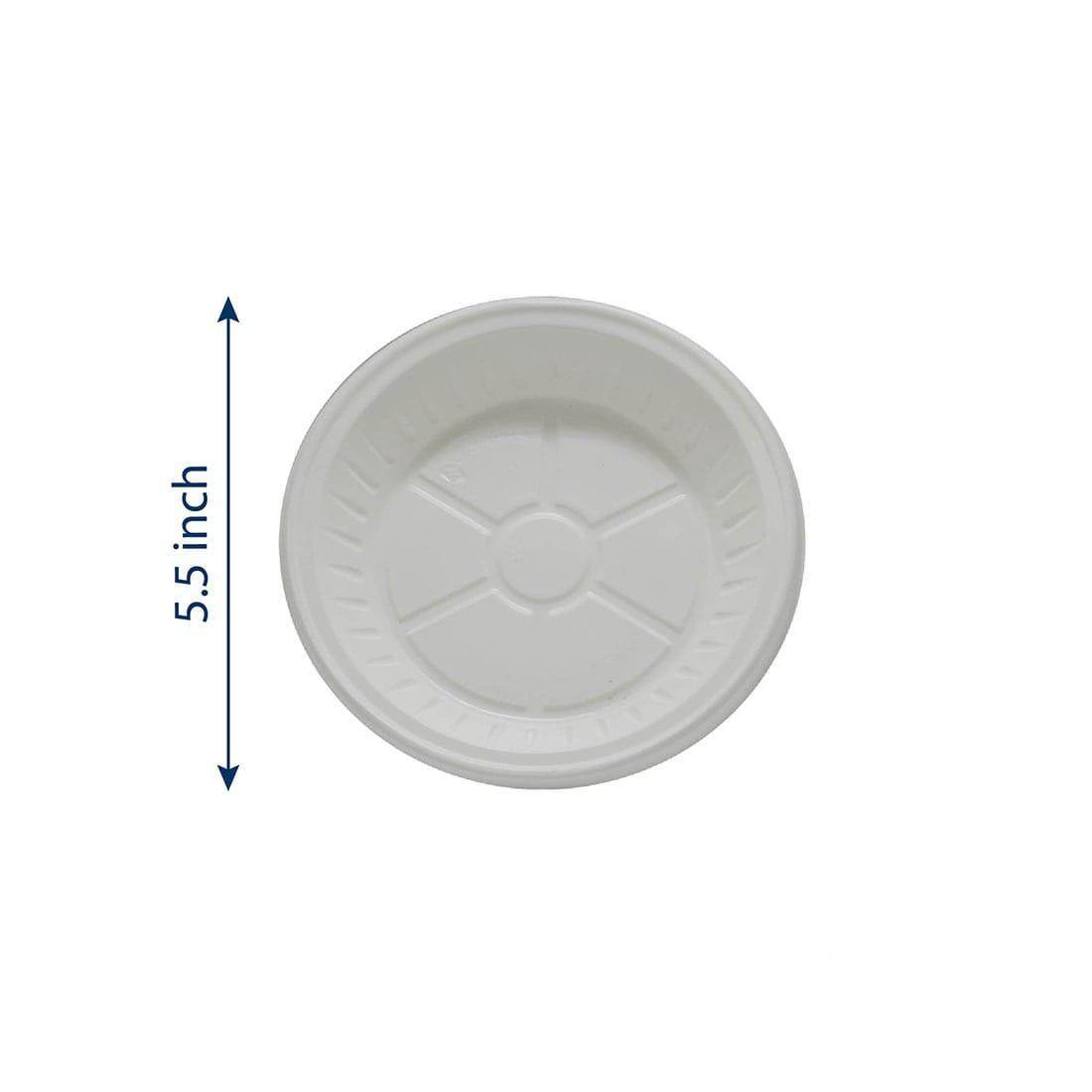 Disposable Plastic Plates Medium - Pack of 50 - SV Bazaar