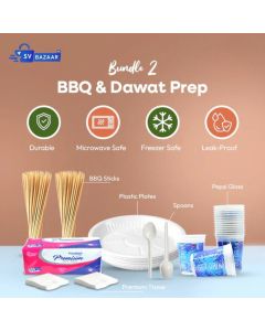 BBQ & Dawat Prep Bundle - Complete Disposable Serving & BBQ Set